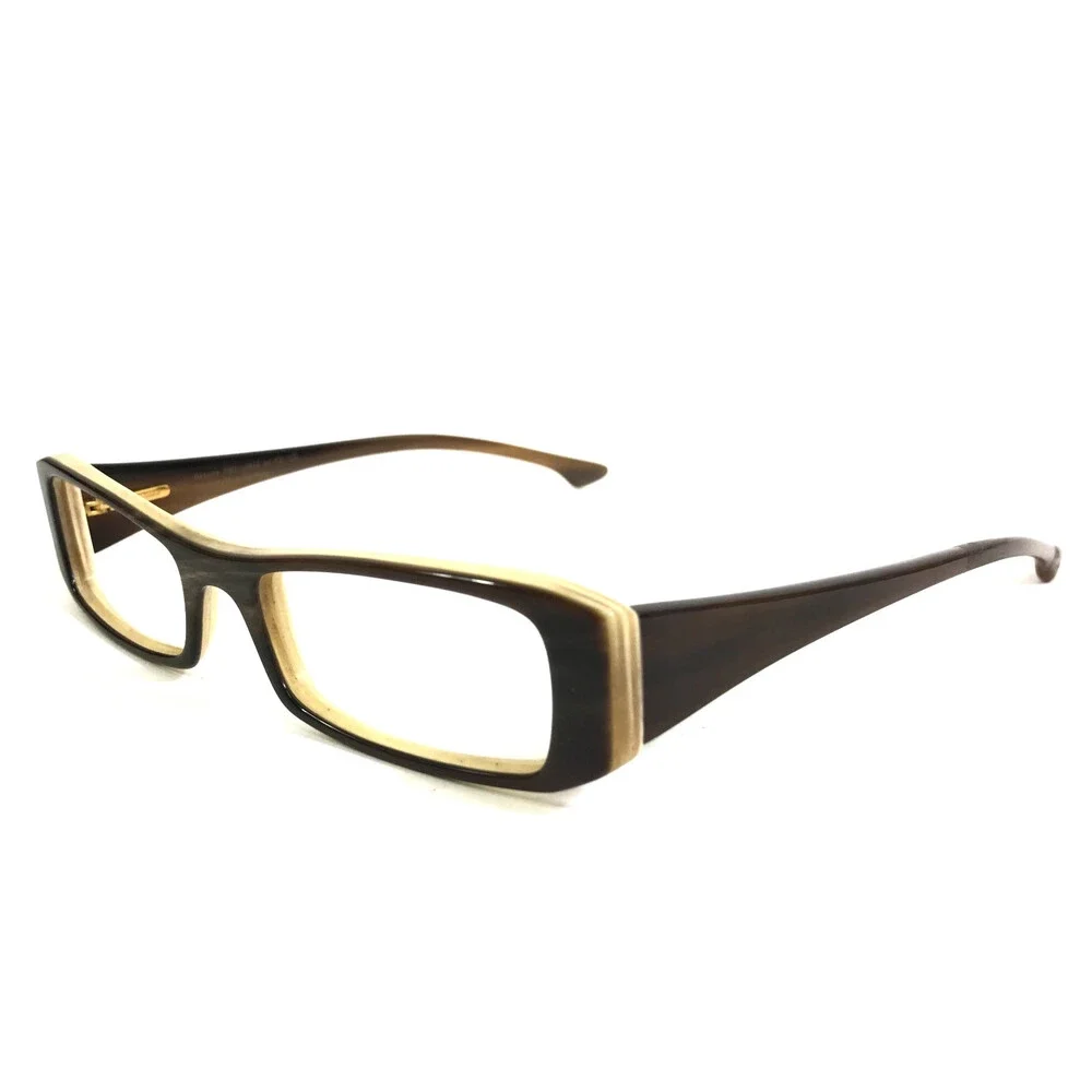 Morgenthal Frederics Eyeglasses Frames LUKAS col. H36-H30 Genuine Horn 48-18-140